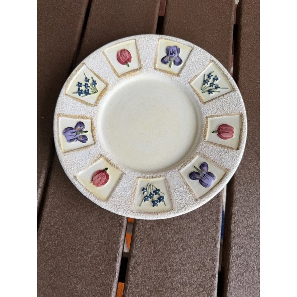 Yankee Candle Botanical Floral & Herb Shade & Plate - EUC